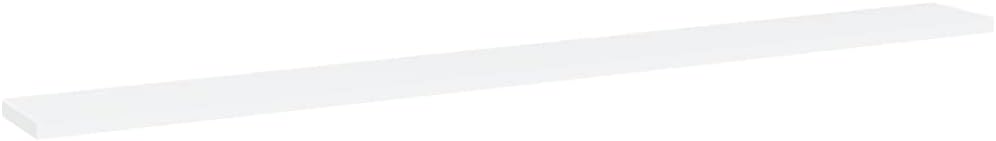 Set of 8 Bookshelf Boards Replacement Panels Storage Units Organizer Display Shelves, White 39.4"x3.9"x0.6" Engineered Wood