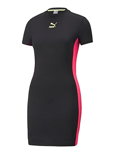 Puma Women's Graphic Side Stripe Dress, Puma Black, Medium #TOP9