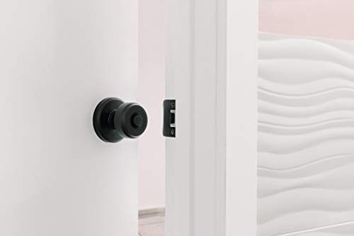 Image of SCHLAGE F40 BWE 618 GSN Bowery Knob with Greyson Trim Bed and Bath, Polished Nickel