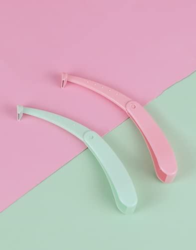 WOIWO 2 Pieces/Decoration Eyebrow Knife Set Model T Rake Knife Safety Eyebrow Shaving Knife Shaving Knife Beauty Tool