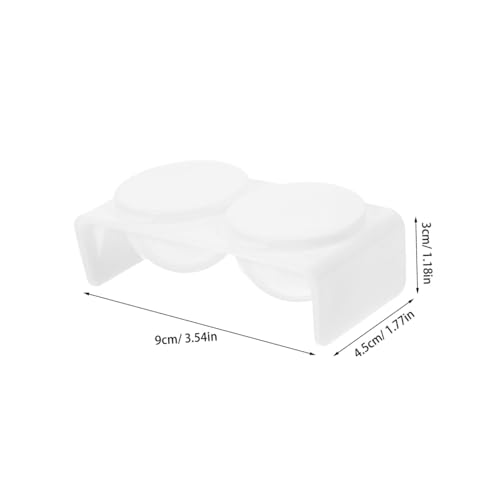 10 recipientes de cristal doble para manicura y esmalte miniatura 2