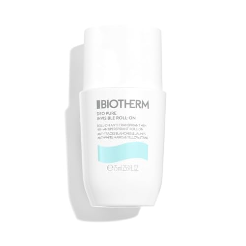 Biotherm Deo Pure Invisible 48h Deo Roll-On Antitranspirant für Damen schützt 48 Stunden wirksam vor Schweißgeruch Deo-Stick für empfindliche Haut und alle Hauttypen 75 ml