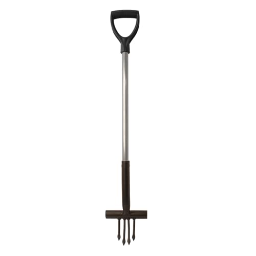 Red Gorilla Ragwort Weeding Fork Heavy Duty Root Removal Tool with Hardened Steel Tines for Paddocks Pasture and Grazing Land