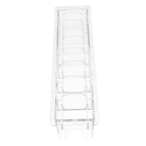 IWOWHERO Hair Clipper Comb Storage Box Organizer Plastic Holder for Hair Clipper Guards Salon Supplies Barber Trimmer Guard Combs Display Tray