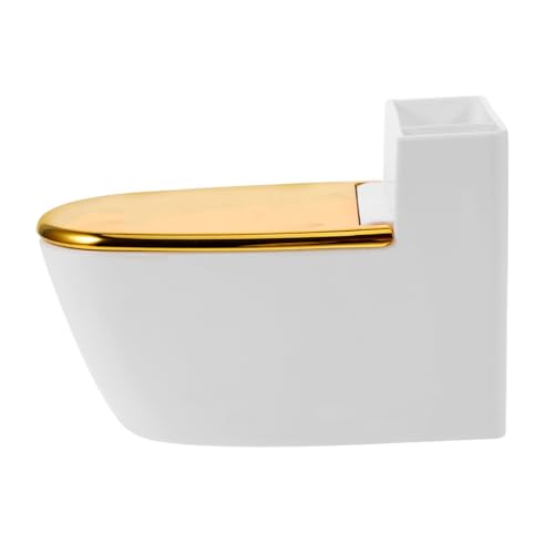 Cabilock Posacenere Parete Forma Di Wc Coperchio Contenitore Per Cenere Da Interno Grazioso Vassoio Per Fumatori Da Bagno Accessorio Per Casa