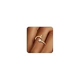 Eaciy Teenage Girl Gifts - 14K Gold Plated Initial Rings Letter L Ring for Women Girls Jewelry 4 5 6 7 8 9 10 11 12 13 Year Old Birthday Gifts Jewelry