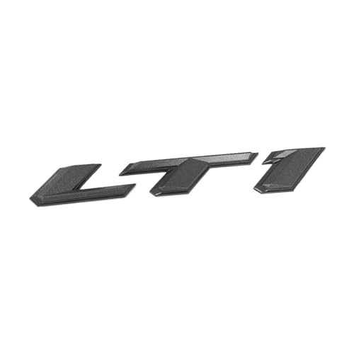Image of 1PC LT1 Emblem 3D Side Door Badge Sticker Letters Nameplate Compatible with 2017-2024 84534516 SS LT1 Black