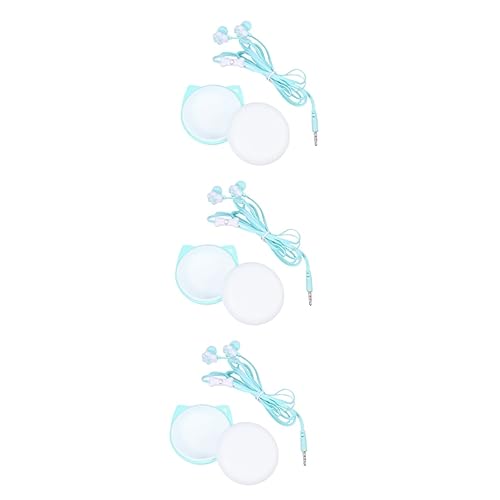 WATIIFUFU 3個 漫画イヤホン ランニング用のイヤホン スポーツイヤホン 学校用イヤホン プラグ 猫有線イヤホン かわいいヘッドフォン 旅行用耳栓 イヤーポッド 漫画のヘッドセット