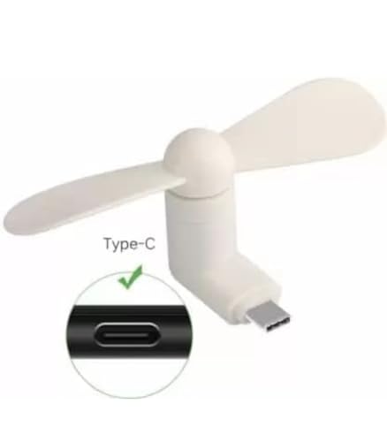 Image of AX-23 Mini Type-C Fa n & Portable Mini USB Dragon Fan with 2 Leaf Portable Cooling Fan Flexible Cooler Connect with Laptop, Smartphone, Powerbank, USB Adapter /Hub & Mobile with OTG-Multicolour