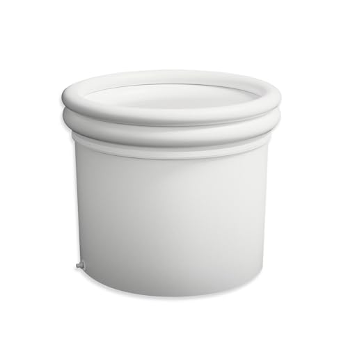 Arcwilderness Forro interior de aluminio para bañera de hielo, forro de PVC grueso extraíble de doble anillo (blanco, 135 galones)