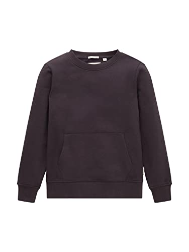 TOM TAILOR Jungen Kinder Sweatshirt mit Tasche 1033194, Grau, 140
