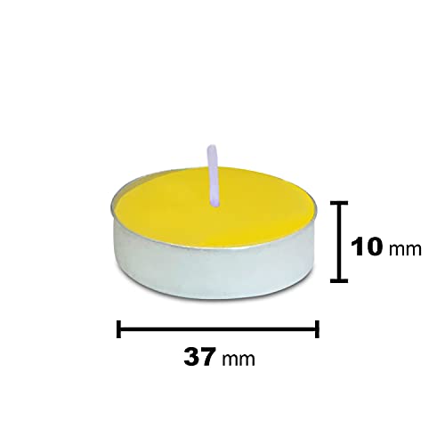 Image of AuraDecor Scented Tealight Candles, Pure Wax 20 Pcs (Vanilla)