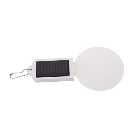 Operitacx Adorno Colgante Acrílico Blanco para Sublimación LED con Luz Solar Recargable, Resistente al Agua, Decoración Exterior para Jardín y Fiestas, Iluminación Ambiental Automática