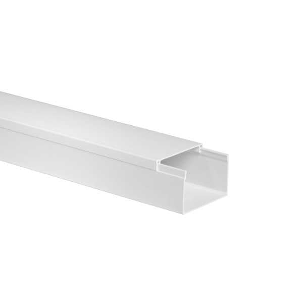 Goulotte électrique 60x40mm, 2m, Blanc, Lot de 5