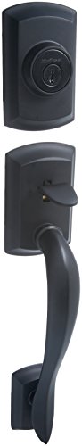Kwikset 800Avh Lip 514 Smt Avalon Single Cylinder Handleset, Exterior Only, Iron Black #TOP15