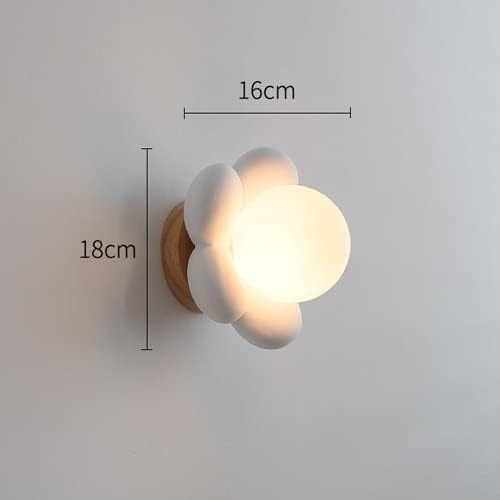 Jadssox Nordic Wall Sconce Lighting Globe Glass Wall Lamp, G9 Children's Room Wall Mount Light Fixture Flower Shape Sconces, Fairy Cartoon Wall Lamps for Girls Bedroom Nursery photo 3