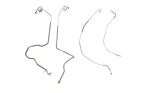 The Stop Shop Stainless Steel Front Brake Line Kit. Compatible with 1981-87 Chevy/GMC C10 & C15 Power Disc Short bed 2wd Trucks