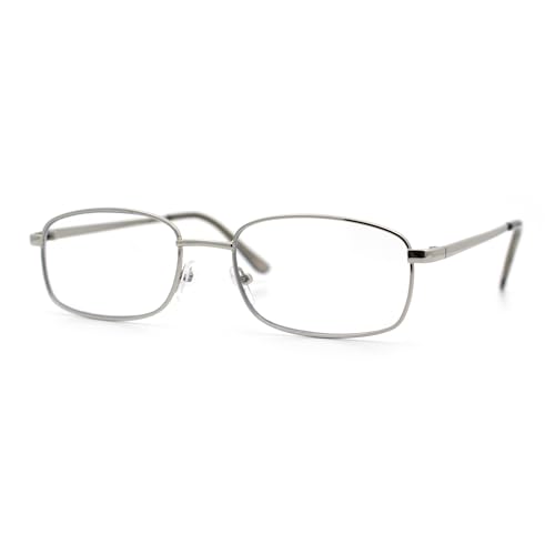 Image of SA106 Extra Narrow Slim Metal Rim Oval Rectangle Retro Vintage Clear Lens Fashion Eyeglasses