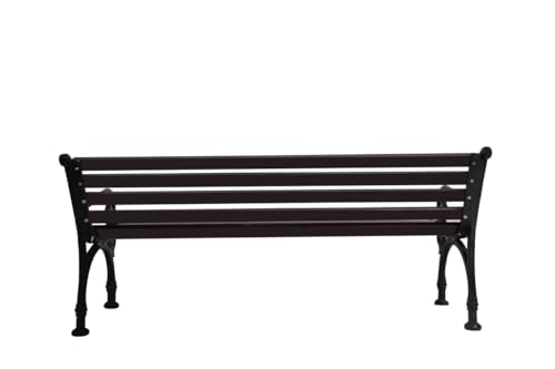 Image of Amazon Brand - Solimo Cast Iron 3 Seater Garden Bench | Durable Outdoor Park Bench for Balcony Patio Terrace, Living Room | Ideal Indoor and Outdoor Seating Furniture (Black)