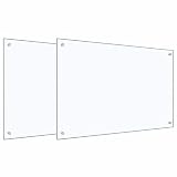 Gecheer Rivestimento per Cucina, Resistente al Calore, 90 x 60 cm, in Vetro temperato, Design Moderno e Facile Installazione for cucine Moderne