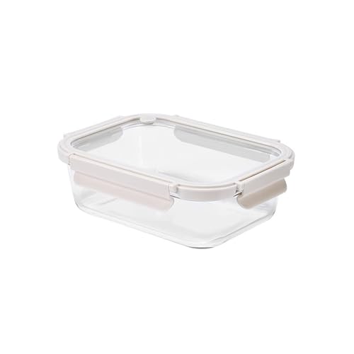 Lonchera para Alimento, Porta Comida, Tumpper Hermetico, Recipiente para Comida con Tapa, Porta Alimento, Food Container, Fiambrera de vidrio Capacidad 0.63 Lts