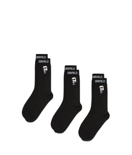 Karl Lagerfeld International B.V Ikon Sock 3 Pack Calzini, Nero, 39-42 Uomo