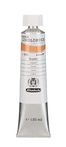 Schmincke – aqua-LINOLDRUCK - feinste Linoldruck-Farben, Kupfer - 120 ml