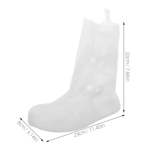Cubrecalzados impermeables BESPORTBLE, 2 pares: cubiertas antideslizantes para lluvia, fundas para zapatillas y botas, ideales para viaje, exterior y ciclismo, talla 36/37 miniatura 5