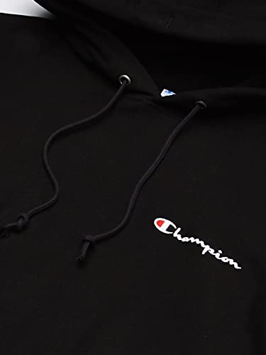 Champion mens Reverse Weave Pullover, Left Chest C Hoody, Black-y06145, Medium US