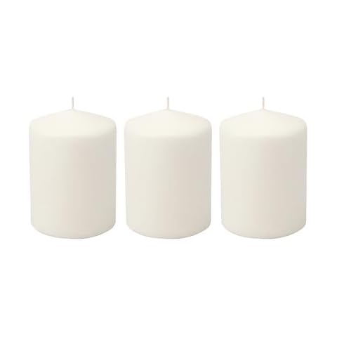 Stonebriar 3 Pack Unscented Pillar Candles Cover