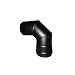 Accessori Tubo Gomito Stufa Pellet Nero Acciaio Diametro 80 (Gomito 90° Mf 80 Mm) - 3
