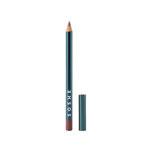 SOSHE Beauty - Soft Glide Lip Liner | Rich, Hydrating Formula | Glides Smoothly, No Skipping or Dragging | Cruelty-Free, Certified Plastic Negative (Speakeasy - Dusty Mauve)