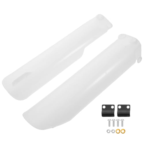Cache d'amortisseur de moto blanc protection boue et rayures pour route et chemin 27cm