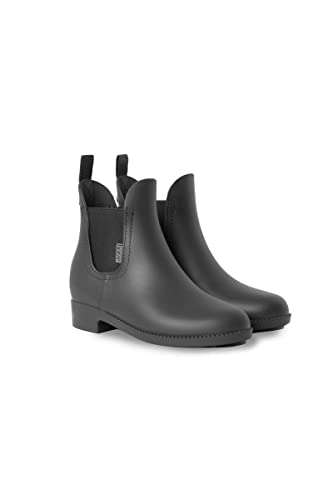 HORZE Damen Reitstiefeletten Bonn, Gummi Paddock und Stallschuhe, wasserdicht, Schwarz, 36