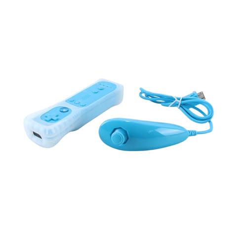 Voyoo 2pcs Motion Plus Remote + Nunchuck Controller - Bleu & Rouge - Manette de jeu de remplacement avec détection de mouvement – vue 2