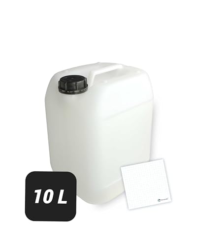 Trevendo Bidón de agua 10 litros (DIN 45) Versátil, resistente y seguro, apto para alimentos, sin BPA, ideal para camping, festivales, viajes y más
