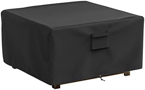 SHINESTAR Durable Square Fire Pit Cover, Fits for 36-40 Inch Gas Fire Table, Waterproof and Windproof, 40 x 40 x 20 Inches, Black