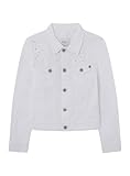 jean slim femme pepe jeans Col écarté Pepe Jeans Isa Jacket Anglaise Jr, Veste Fille, Bleu (Denim), 4 Ans