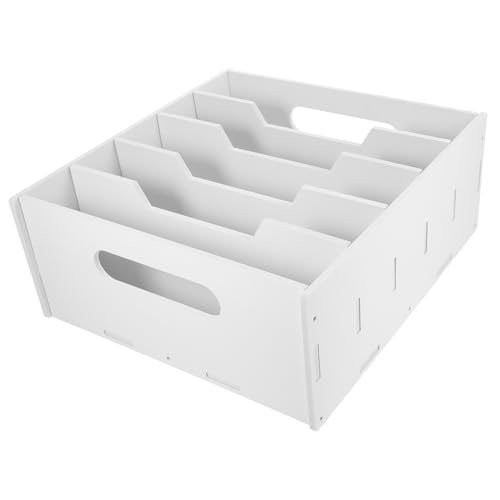 JEWEDECO Caja Registradora De Dinero Organizador Multifuncional Con Tapa Bandeja De Almacenamiento De Monedas y Billetes 5 Compartimentos 29cm Color