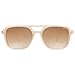 SOJOS Retro Aviator Sunglasses for Women Men,Trendy Rectangle Womens Mens Shades Sun Glasses SJ2202 Milky Cream Frame Brown Lens
