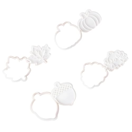 Beimus Timbro per Biscotti A Forma Festival per La Cottura del Ringraziamento Include Disegni Tacchino Foglia d'Acero Castagna Zucca E Materiali Plastici Sicuri Stampi da Forno Non Tossici