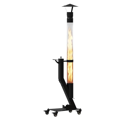 Wood Pellet Patio Heater with Easy-Clean Ash Removal System, Portable