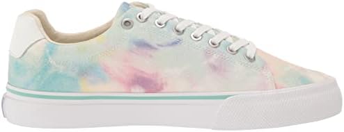 BOSS Men's Canvas Mini Logo Lace Up Sneaker, Tye dye Pride, 12 | Image 5