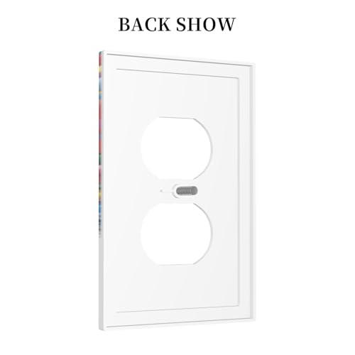 Decorative Outlet Covers Girl Holding Colorful Balloons 1 Gang Duplex Light Switch Cover Plate Wall Plates for Electrical Outlets Switchplate Faceplate for Country Bedroom Home Decor