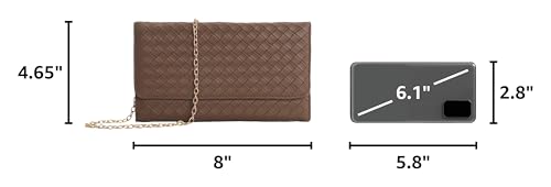 Image of U+U Small Crossbody Bags for Women, Cell Phone Purse Mini Clutch Bag with Removable Chain, Card Slots - Lightweight Purse