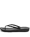 FitFlop Women's iQushion Rubber Flip-Flips with Contoured Footbed for Walking, Lightweight Ergonomic Flip Flop Sandals with Arch Support and Foot Impact Pillows, All Black, 8 US Women