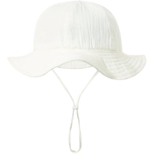 Elegant Light Beige Youngsters Bucket Hat with Hood - Stretchable, Breathable Polyester Fisherman Cap
