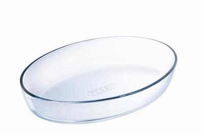 Pyrex - Teglia ovale classica per microonde, 39 cm, trasparente (confezione da 2)