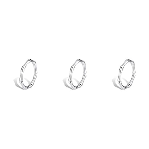 eexuujkl 3 Set of Retro Women Open Ring Anniversary Office Dating Knuckle Jewelry Adjustable Girlfriend Daughter Girls Present Cover