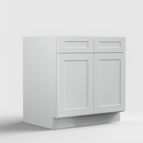 Hausvita 33" Light Gray Kitchen Base Cabinet, Sideboard Storage Cabinet
